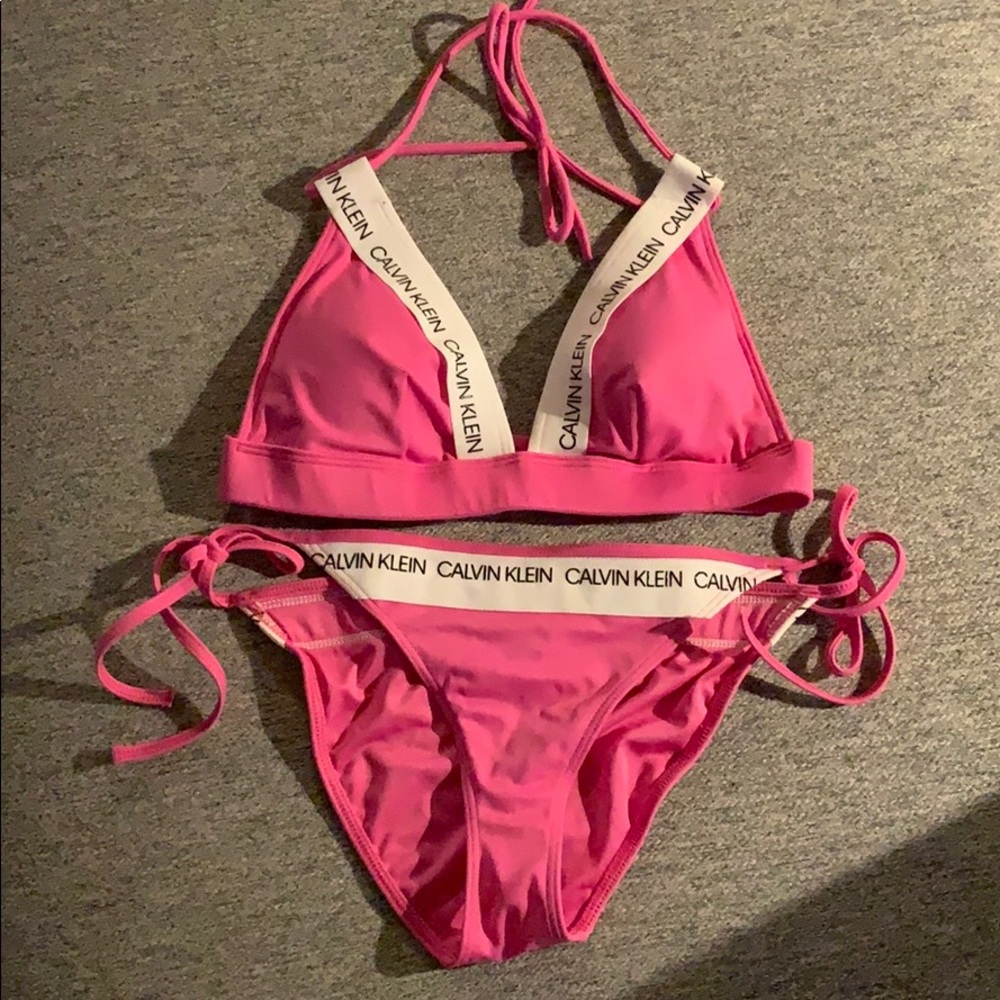 Worn only once Calvin Klein swimwear in pink